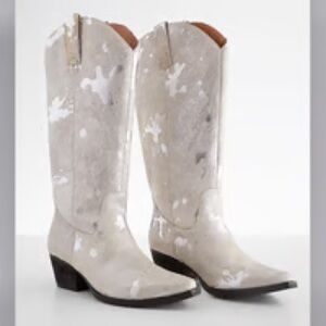 Dingo Calf Hair & Metallic Cowboy Boots